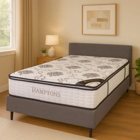 Sommier 2 plazas Hamptons Hybrid Bronze Gris