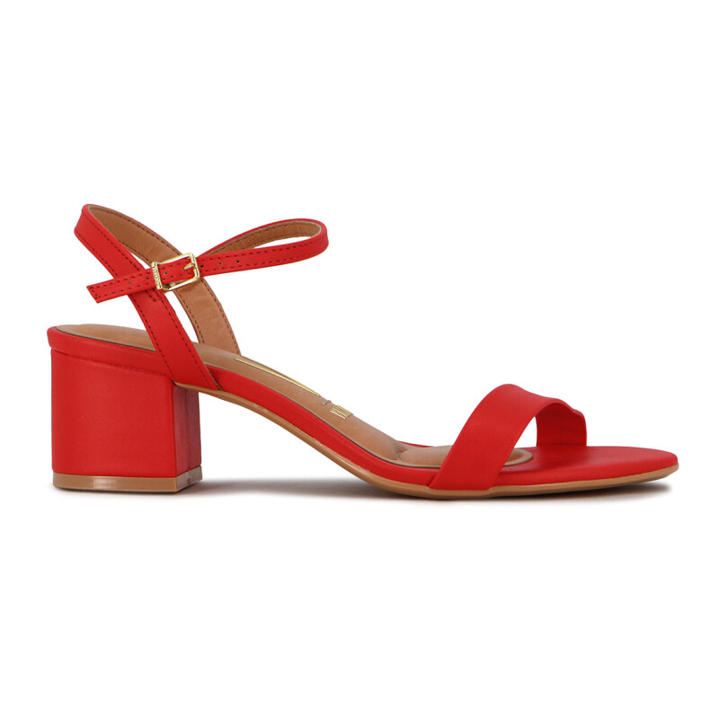 Sandalia Vizzano Mujer Taco 5cm Rojo