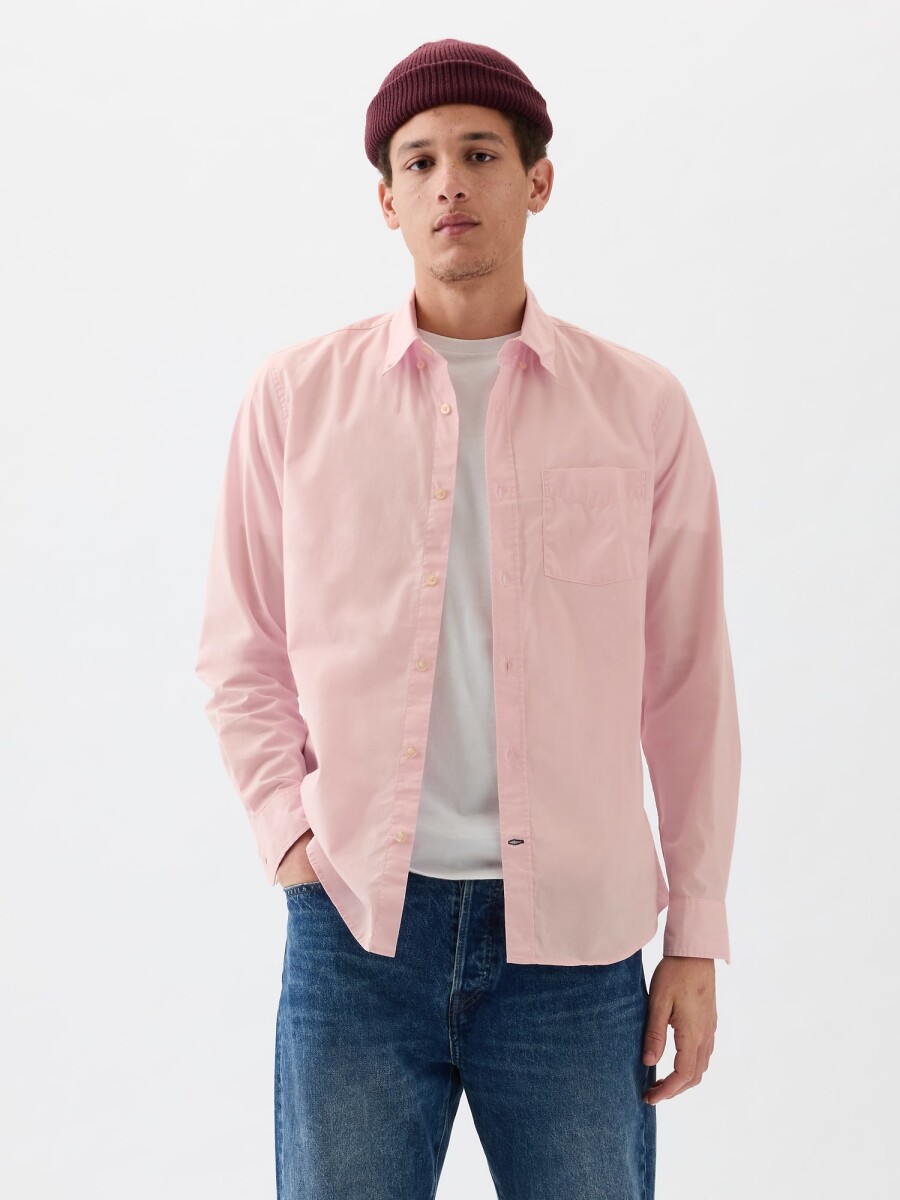 Camisa Poplin Hombre - Light Peony 
