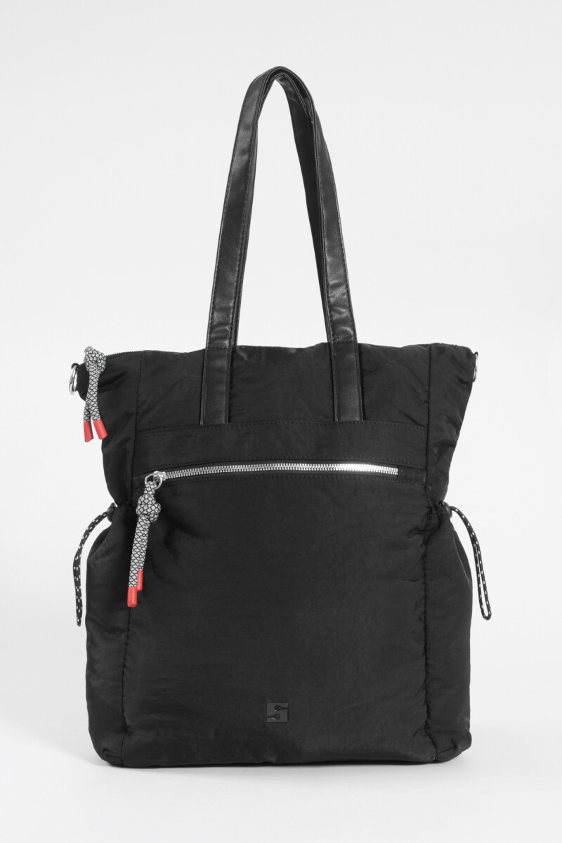 Mochila shopper bolsillos negro