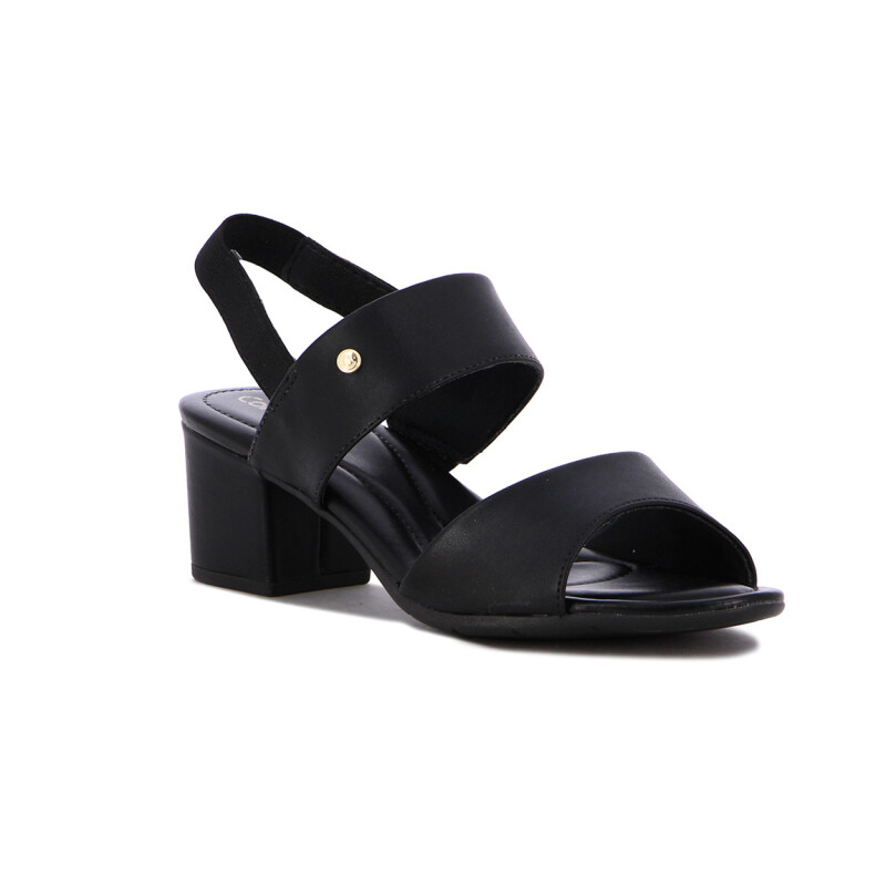 Sandalia Mujer Comfortflex Dos Tiras Anchas Negro