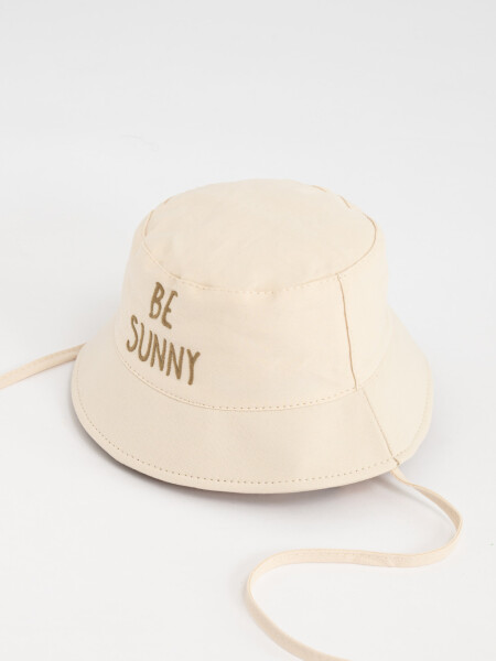 Gorro canvas estampado Be Sunny Beige