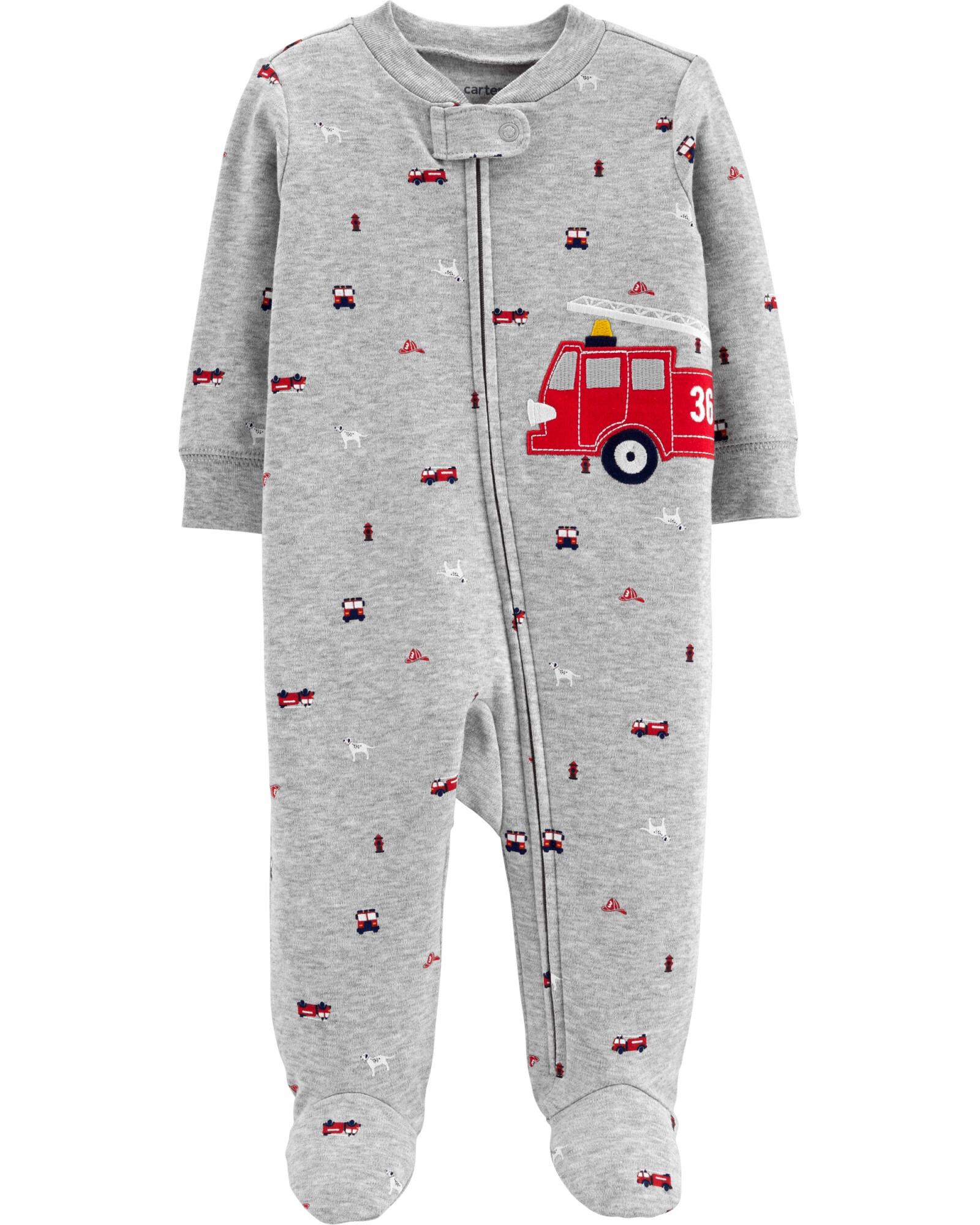 Pijama con Pie Manga Larga Bombero Algodón 0