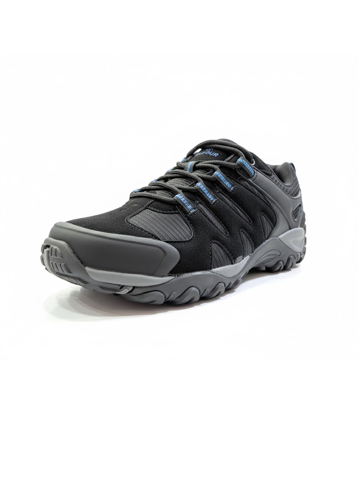 CALZADO TREKKING NEGRO-AZUL