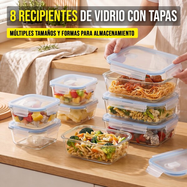 Juego De 8 Tarros De Vidrio Hermeticos Taper Recipientes Contenedores Imback Azul Juego De 8 Tarros De Vidrio Hermeticos Taper Recipientes Contenedores Imback Azul