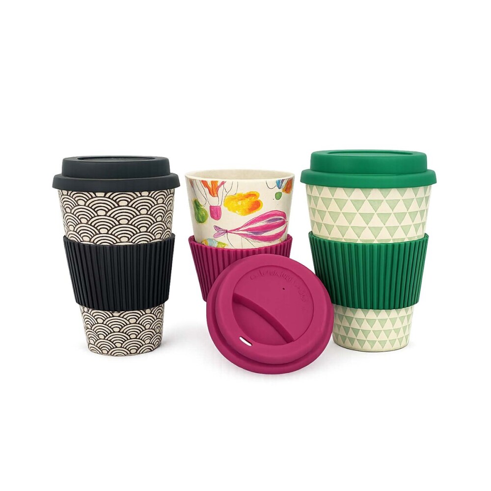 Vaso PRISMA en fibra de bamboo vs diseños 380 ml Vaso PRISMA en fibra de bamboo vs diseños 380 ml