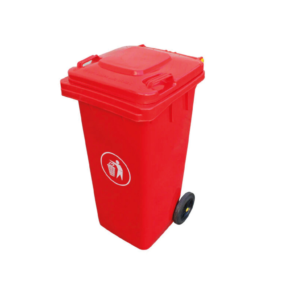 Contenedor de Basura con Ruedas 120 Litros Roja 