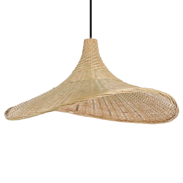 Lámpara colgante capelina mimbre natural HAXEY EG4328