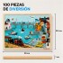 Puzzle de Madera Top Bright Ciudad 100 Piezas con Base CELESTE