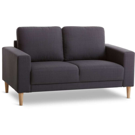Sofa Egense 2 Cuerpos Tela Gris Oscuro