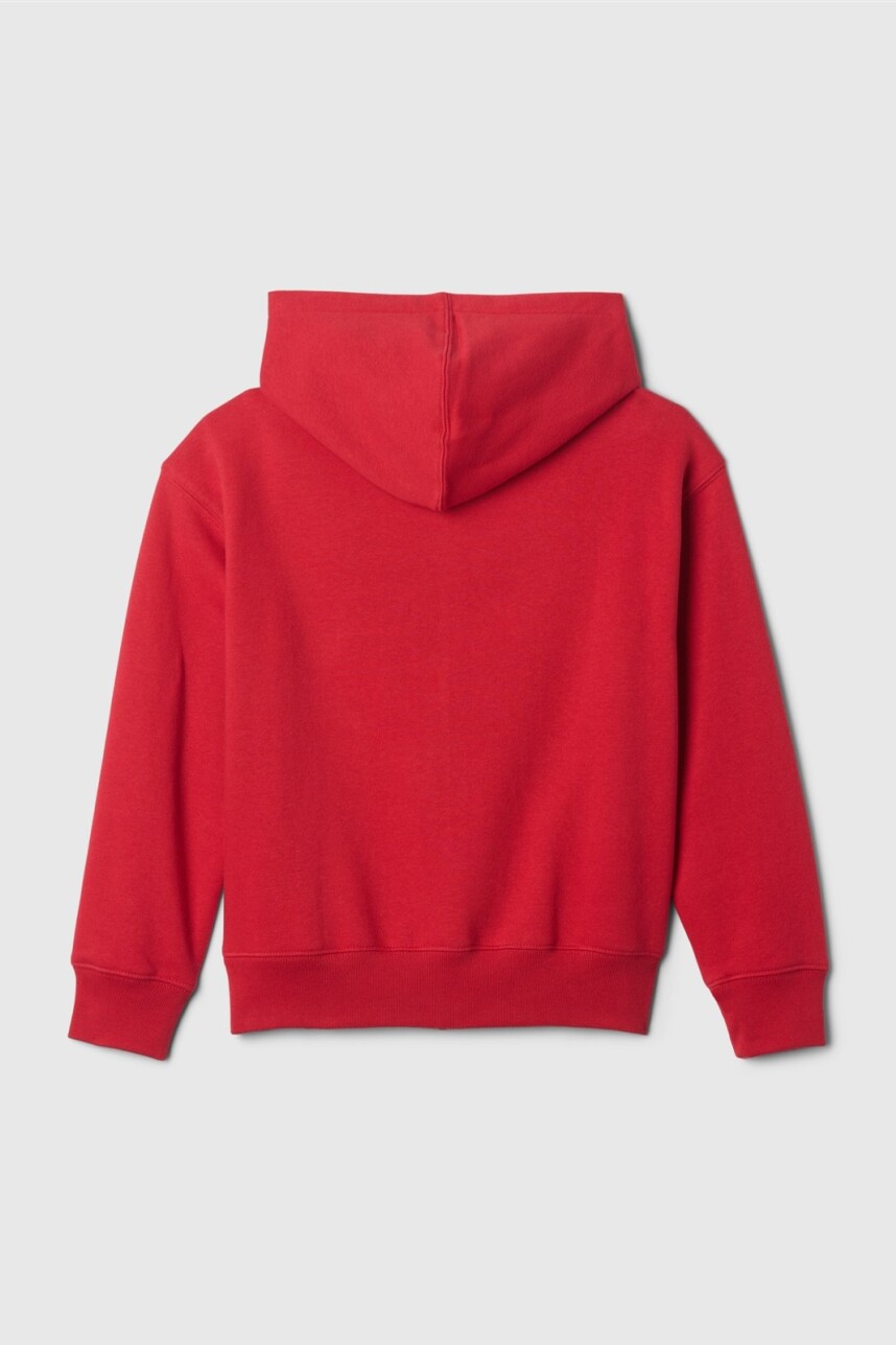 Buzo Canguro Con Cierre Logo Gap Niño Modern Red