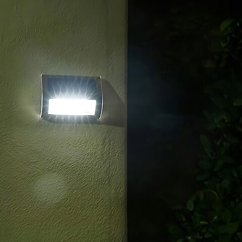 Aplique LED solar +sensor mov. gris 600Lm cálida IX3050