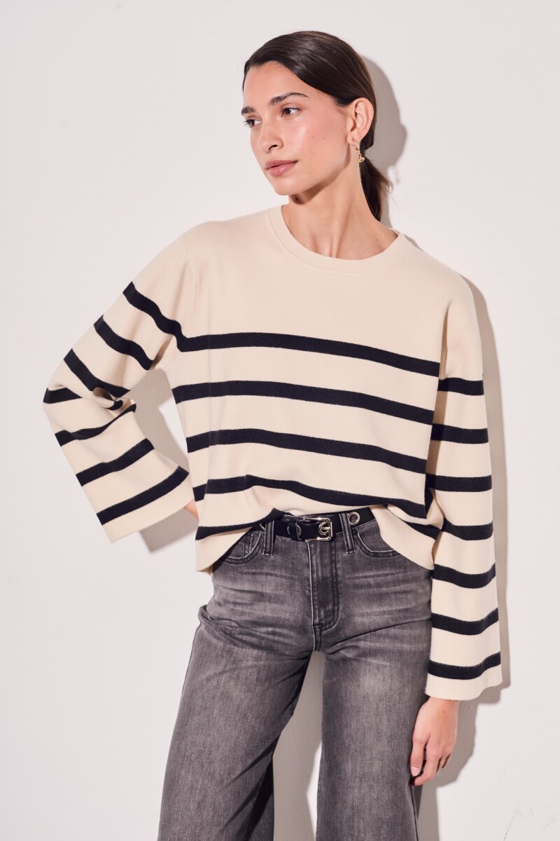 Sweater Rayado Negro