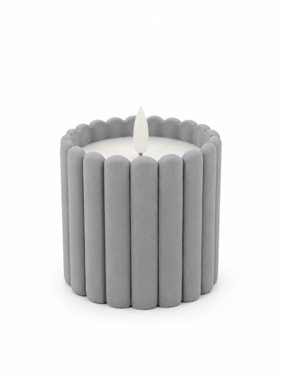 VELA LED DECORATIVA - GRIS 