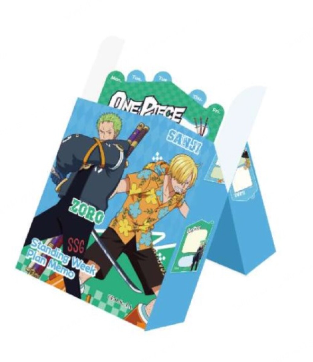 Set notas planificador semanal One Piece - Zoro y Sanji 
