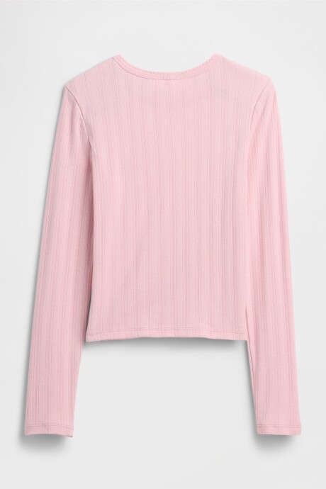 Remera Rib Niña Pure Pink
