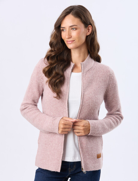 CAMPERA TEJIDA DE ABRIGO Rosa