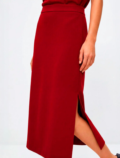 POLLERA MIDI ROJO