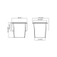 PORTA VASO PORTA CEPILLOS AC INOX DE PEGAR INOX FINELINE GRIS-BRUSHED NICKEL