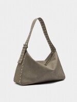 Bolso De Mano Efecto Piel Con Tachuelas blanco