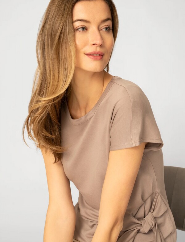 Remera Lazo Lateral KHAKI