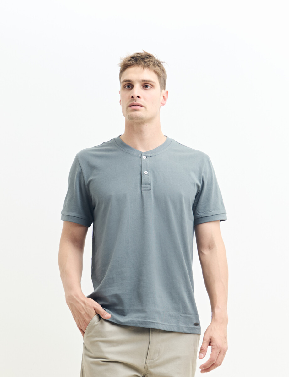 520677 T-SHIRT HARRINGTON LABEL Gris Oscuro