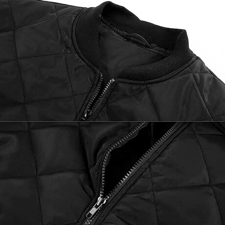 Campera Inflada Capitoneada Uzspace Aviador Invierno Negro