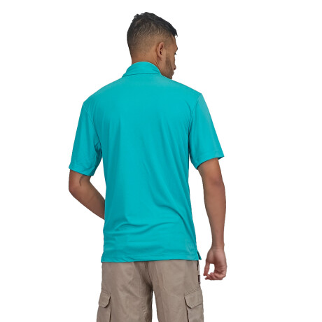 Remera Polo Dry UV30 Unisex Con Textura turquesa