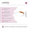 Plafon Techo Lumax Led Nórdico 40cm 24W con control remoto Blanco