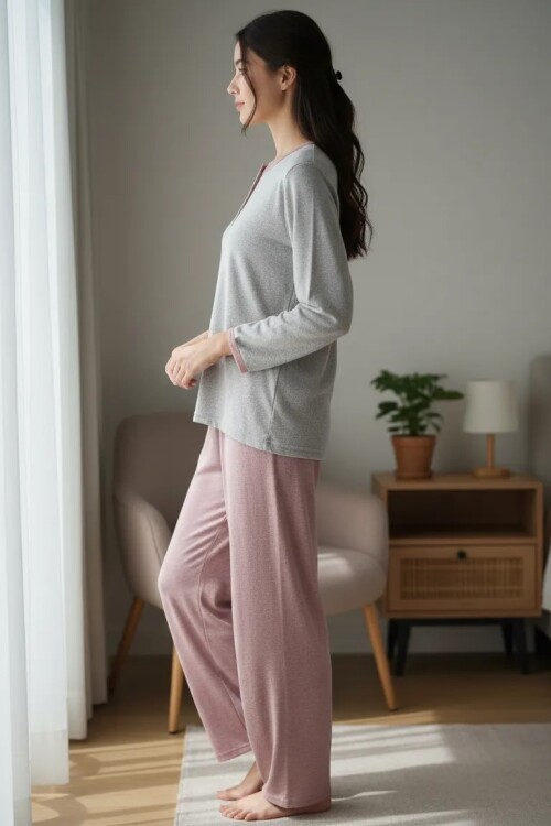 Pijama Manga Larga Lanilla Botones Pijama Manga Larga Lanilla Botones