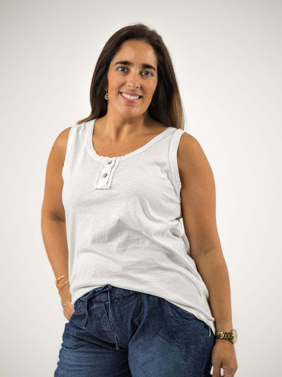 Musculosa básica de algodón BLANCA