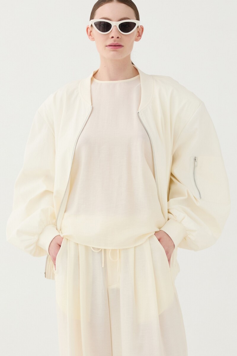 CHAQUETA BOMBER Blanco