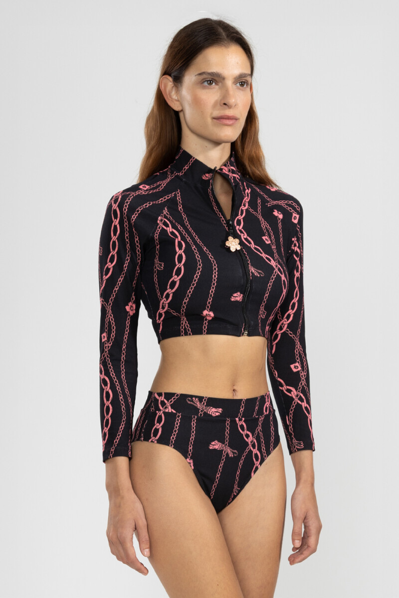 CROP TOP Chain Gang Black