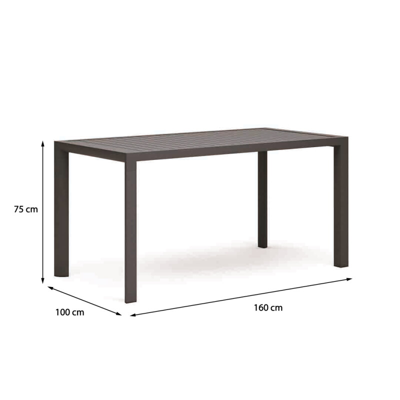 Mesa de exterior Rhodas 160x100cm