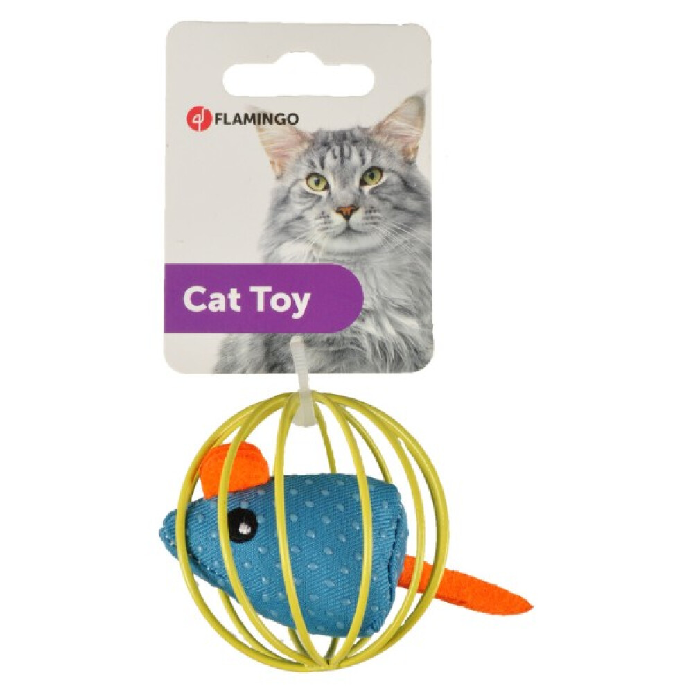 JUGUETE PARA GATOS FLAMINGO RATÓN EN PELOTA 6CM JUGUETE PARA GATOS FLAMINGO RATÓN EN PELOTA 6CM