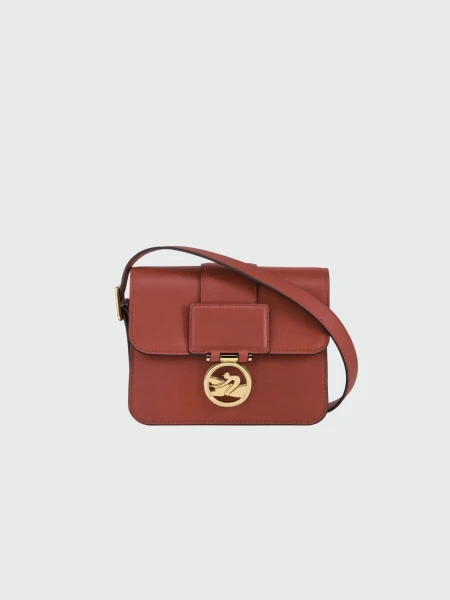 Longchamp -Cartera pequeña de cuero, Box-trot Terracota