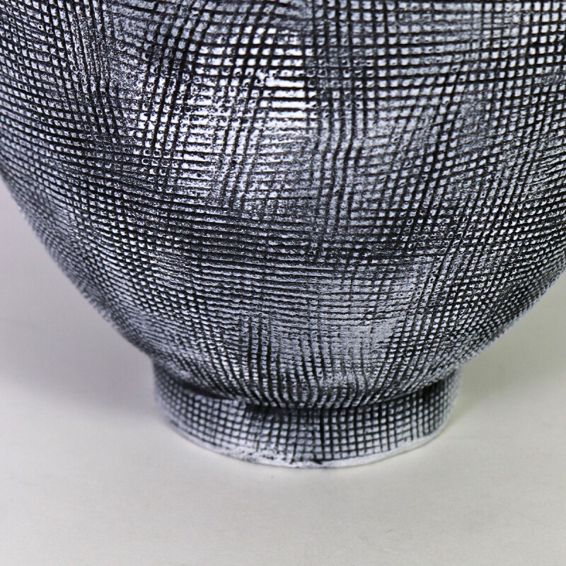 FLORERO CERAMICA GRIS COMB 23X23X35CM Unica