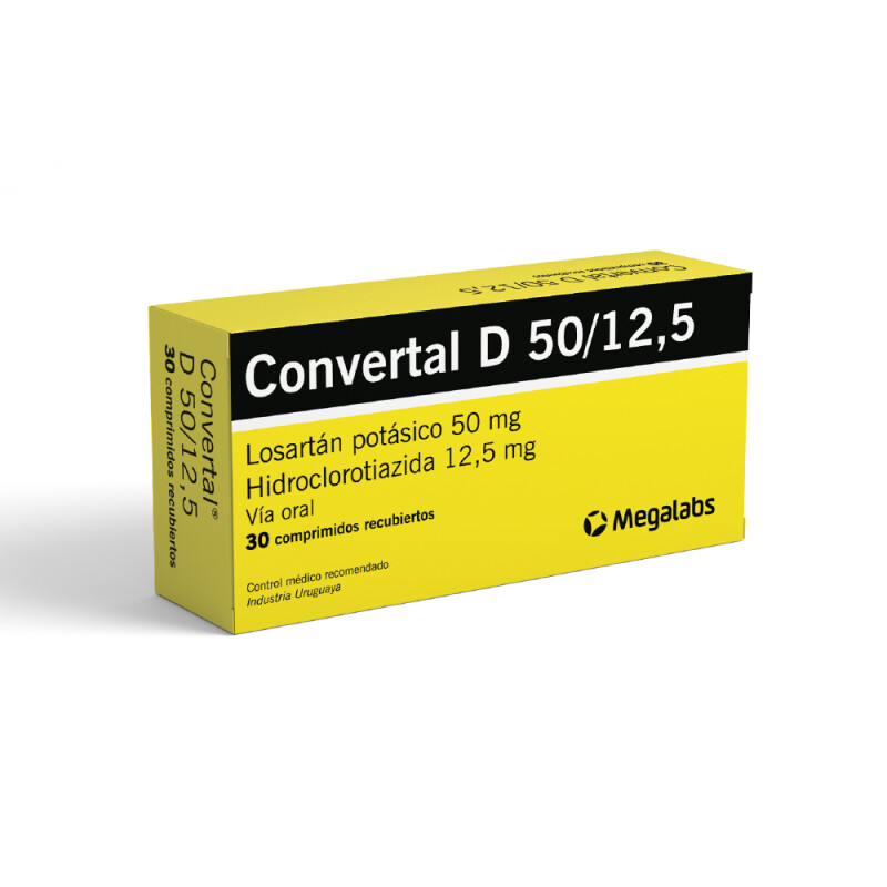 Convertal D 50 Mg./12.5 Mg. 30 Comrimidos Convertal D 50 Mg./12.5 Mg. 30 Comrimidos