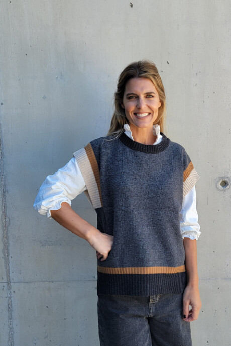 Chaleco Nórdico Lambswool Gris oscuro