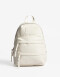 Mochilas Urbanas Mochila Doble Bolsillo - Blanco Crudo