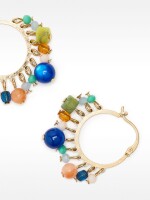 Aros Con Cuentas Multicolores multicolor