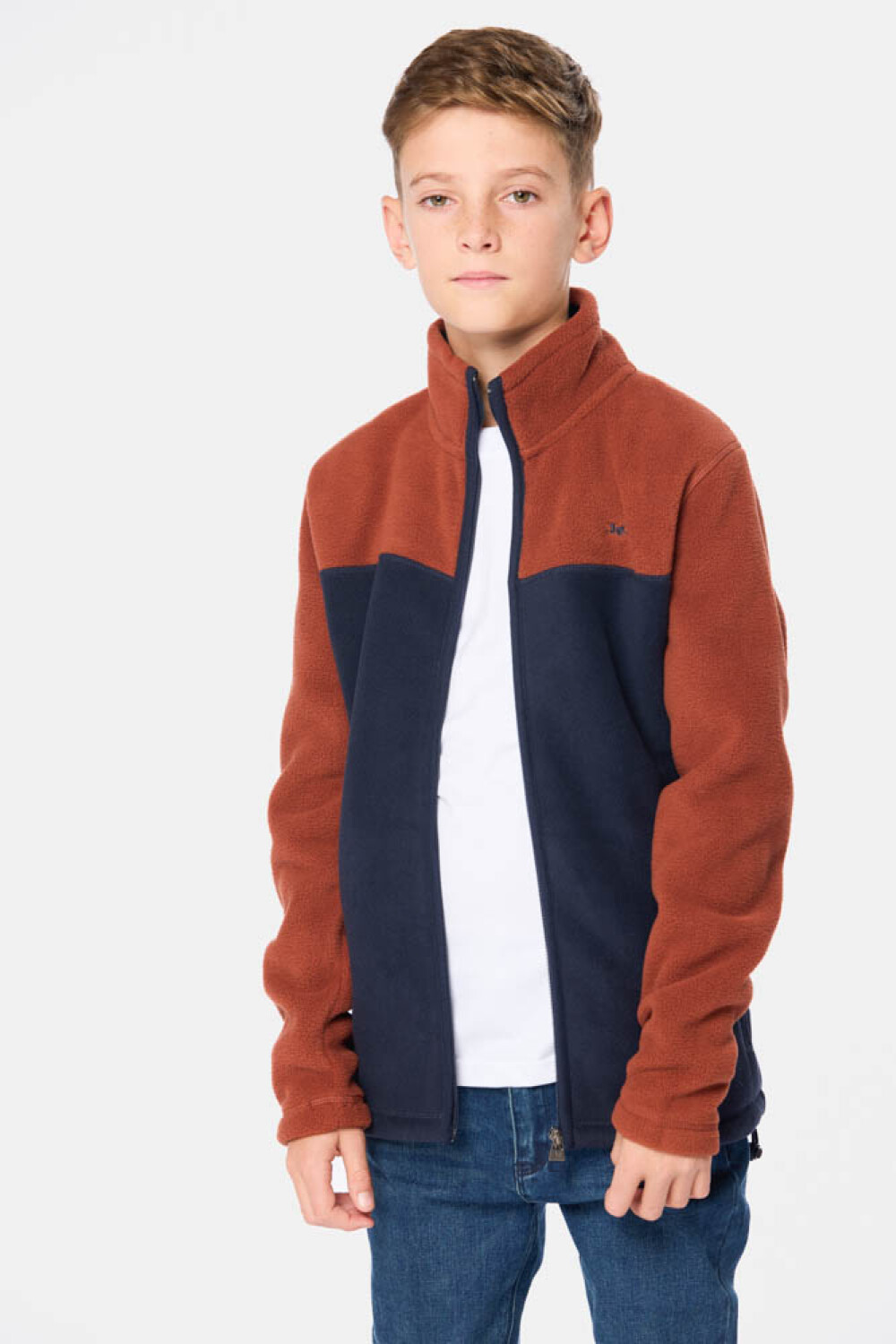 CAMPERA POLAR BICOLOR Bordo