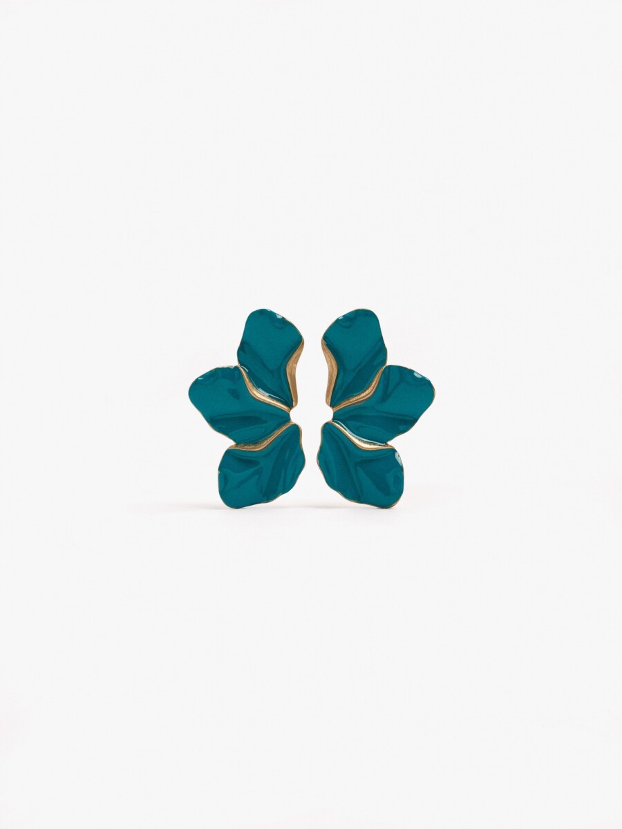 Pendientes Medianos Flor azul