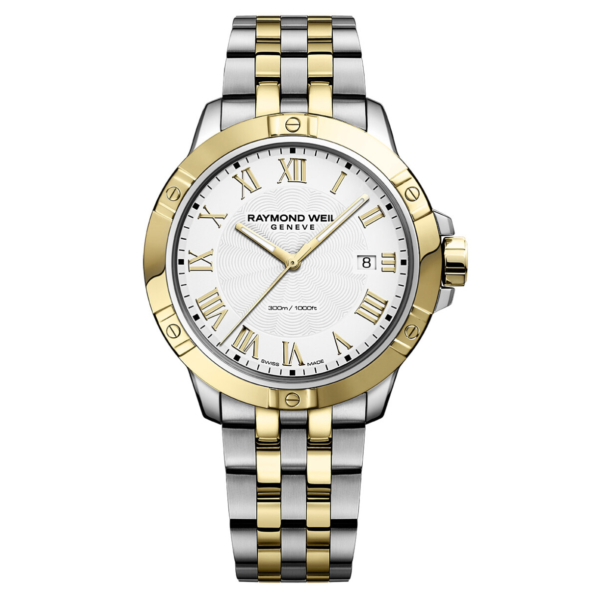 Reloj Raymond Weil Tango Classic Men's en acero y PVD oro amarillo con esfera blanca 