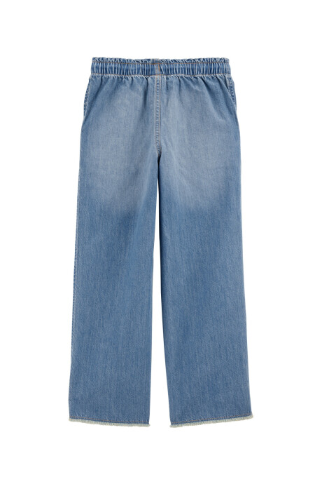 Pantalón jean con pierna ancha Sin color