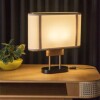 VELADOR DE MESA DUO DORADO 1L E27 PANTALLA LINO CRUDO VELADOR DE MESA DUO DORADO 1L E27 PANTALLA LINO CRUDO