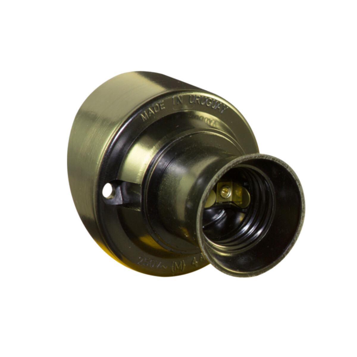 Receptáculo curvo rosca Edison E27 negro - Molveno - M31325 