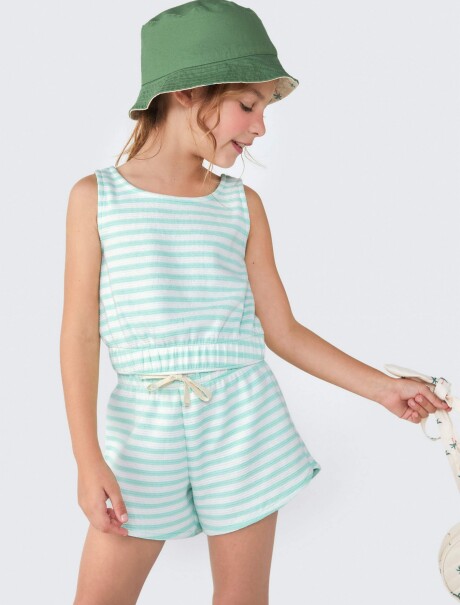 SHORT INFANTIL CON ESTAMPADO VERDE