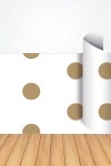 Papel Regalo Bobina 60cm x 100mts GOLDEN DOTS