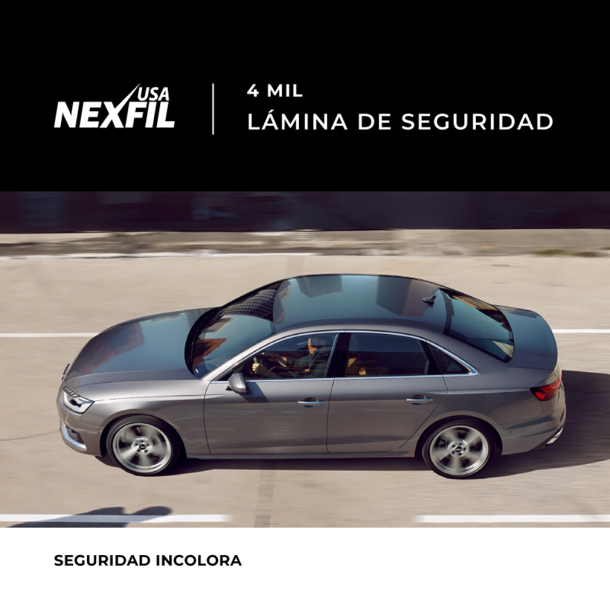 Lamina Seguridad Nexfil Incolora 4 Mil Para Autos 